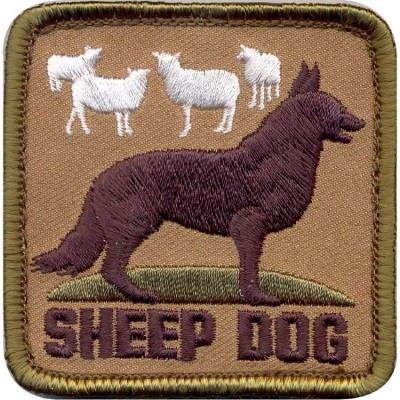 Нашивка с изображением овчарки (пастух) и овец Rothco Sheep Dog Morale Patch 72206, фото