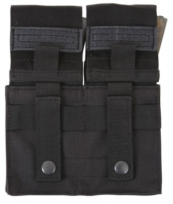 Подсумок для двух магазинов M16 черный Rothco MOLLE Double M16 Pouch w/ Insert Black 50115 , фото