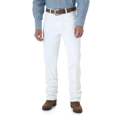 Белые мужские джинсы Wrangler Men's Cowboy Cut Slim Fit Jean White 0936WHI, фото