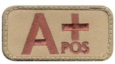 Rothco Airsoft Morale Velcro Patch - A Positive Blood Type # 73190, фото