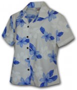 Pacific Legend Pink Plumerias Hawaiian Shirts - 348-3551 Blue