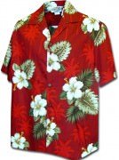 Men's Hawaiian Shirts Allover Prints 410-2798 Red