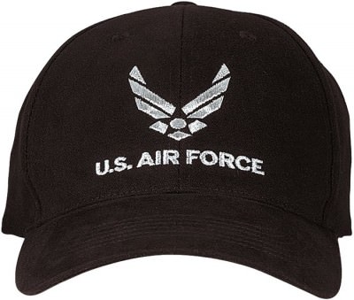 Бейсболка Rothco Baseball Cap - Black w/ U.S. Air Force Logo, фото