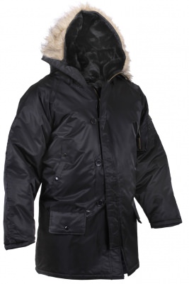 Зимняя куртка аляска парка черная Rothco N-3B Snorkel Parka Black 9390, фото