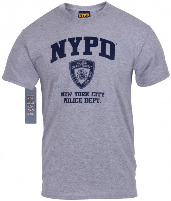 Футболка полиции Officially Licensed NYPD Physical Training T-Shirt Grey 6650, фото