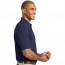 Хлопковая мужская темно-синяя классическая футболка поло Port Authority Men's Pique Knit Polo Navy - Хлопковая мужская темно-синяя классическая футболка поло Port Authority Men's Pique Knit Polo Navy