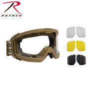 Rothco ANSI Ballistic OTG Goggle System Coyote Brown 10738