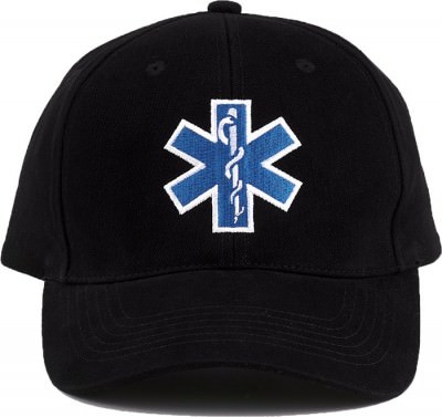 Бейсболка Rothco Baseball Cap - Black w/ EMS Logo, фото