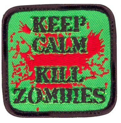 Rothco Airsoft Morale Velcro Patch - Keep Calm Kill Zombies # 73196, фото
