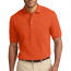 Хлопковая мужская оранжевая классическая футболка поло Port Authority Men's Pique Knit Polo Orange - Хлопковая мужская оранжевая классическая футболка поло Port Authority Men's Pique Knit Polo Orange