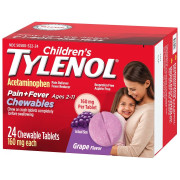 Tylenol (Тайленол) жевательные таблетки для детей и подростков 24 шт