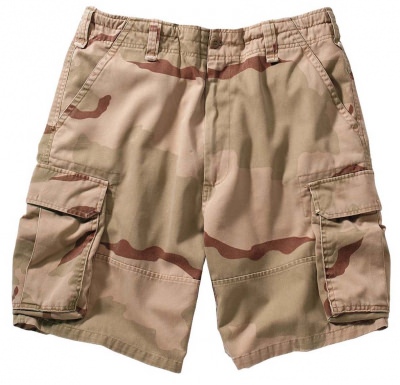 Винтажные десантные шорты трехцветный пустынный камуфляж Rothco Vintage Paratrooper Cargo Shorts Tri-Color Desert Camo 2150, фото