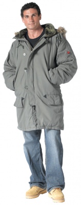 Зимняя винтажная зеленая хлопковая куртка аляска Rothco Vintage N-3B Parka Olive Drab 9467, фото