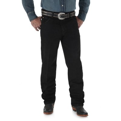 Джинсы черные мужские просторного кроя с высокой посадкой Wrangler Cowboy Cut Relaxed Fit Jean Overdyed Black 31MWZWK, фото
