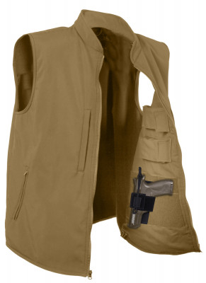 Жилет софтшел Rothco Concealed Carry Soft Shell Vest Coyote Brown 86600, фото