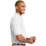 Хлопковая мужская белая классическая футболка поло Port Authority Men's Pique Knit Polo White - Хлопковая мужская белая классическая футболка поло Port Authority Men's Pique Knit Polo White