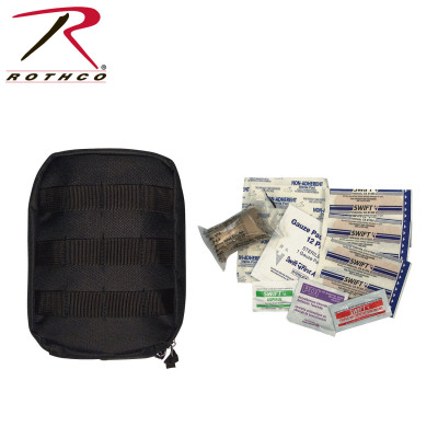 Тактическая аптечка молле черный подсумок Rothco MOLLE Tactical First Aid Kit Black 8776, фото