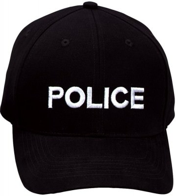 Бейсболка Rothco Baseball Cap - Black w/ POLICE, фото