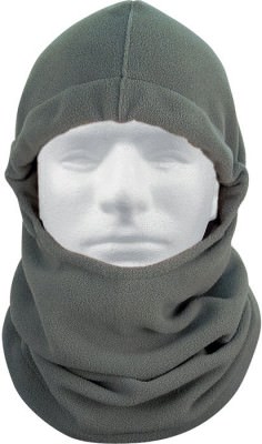 Cеро-зеленая длинная флисовая балаклава с регулировкой Rothco Polar Fleece Adjustable Balaclava Foliage Green, фото