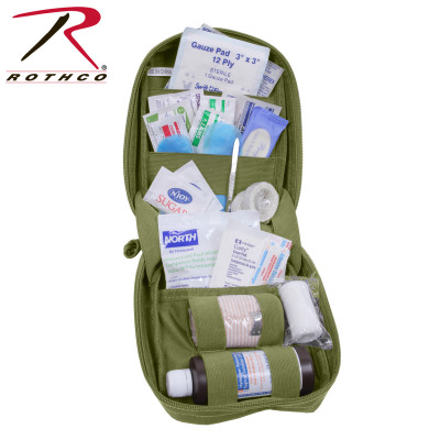 Тактическая аптечка молле оливковый подсумок Rothco MOLLE Tactical First Aid Kit Olive Drab 9625, фото