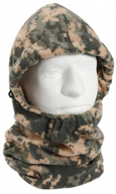 Цифровая камуфлированная флисовая балаклава с регулировкой Rothco Polar Fleece Adjustable Balaclava ACU Digital Camo, фото