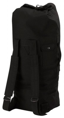Вещевой мешок Даффл черный Rothco G.I. Style Canvas Double Strap Duffle Bag Black 2485, фото