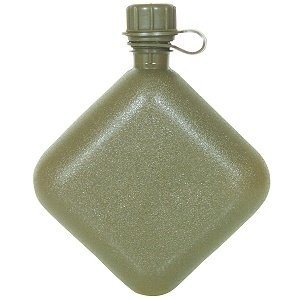 Оливковая американская квадратная фляга на две кварты Rothco G.I. Bladder Canteen Olive Drab 601, фото