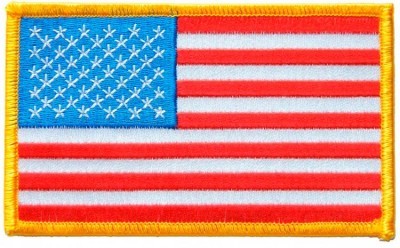 Нашивка большая флаг США Rothco U.S. Flag Patch Full Color Jumbo ( 7,5 x 12,5 см), фото