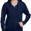 Толстовка Gildan Women's Heavy Blend Full-Zip Hooded Sweatshirt Navy - Женская темно-синяя толстовка на молнии Gildan Women's Heavy Blend Full-Zip Hooded Sweatshirt Navy