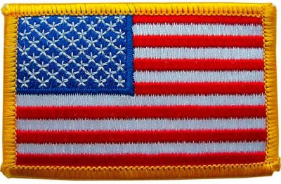 Нашивка полноцветная с термоосновой флаг США Rothco U.S. Flag Patch Full Color / Forward (77 x 51 мм) 1777, фото