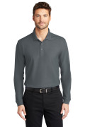 Port Authority Long Sleeve Core Classic Pique Polo Graphite K100LS