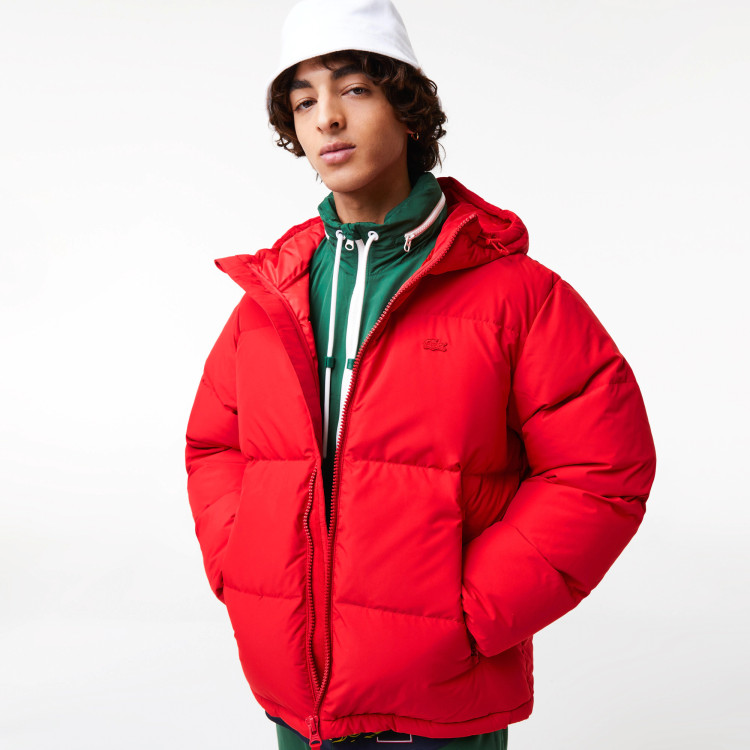 Lacoste Water Repellent Puffer Jacket Red