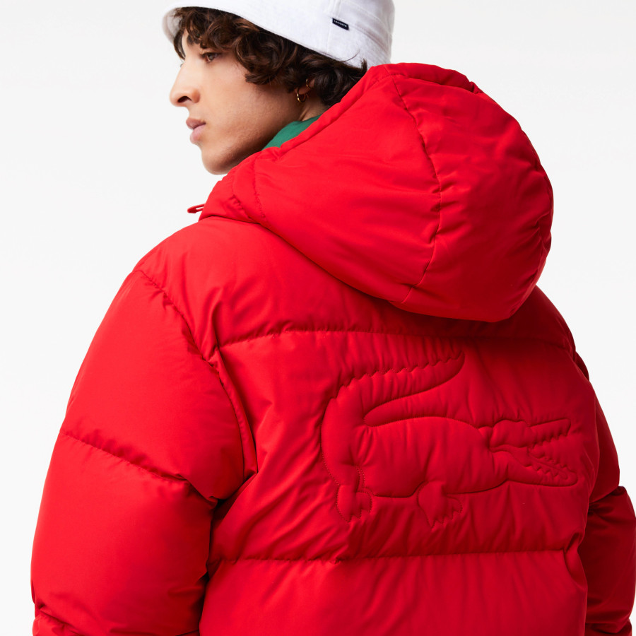 Lacoste Water Repellent Puffer Jacket Red