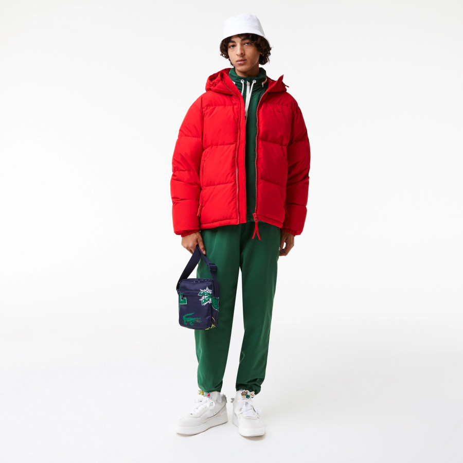 Lacoste red puffer jacket online
