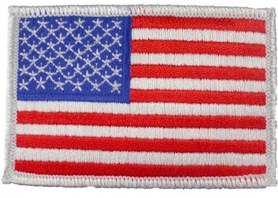 Нашивка флаг США с термоосновой Rothco U.S. Flag Patch - Full Color with White Border / Forward (77 x 51 мм) 2777, фото