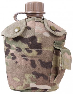 Чехол для квартовой фляги мультикам лицензия Rothco GI Style MOLLE Canteen Cover MultiCam™ 612, фото