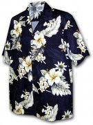 Men's Hawaiian Shirts Allover Prints - 410-3162 Navy