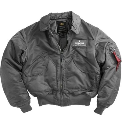 Утепленная лётная куртка для холодной погоды 2XL Alpha Industries CWU 45/P Flight Jacket Gun Metal, фото