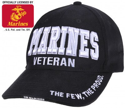 Бейсболка лицензионная ветерана флота США Rothco Deluxe Low Profile Marines Veteran Cap 3956, фото