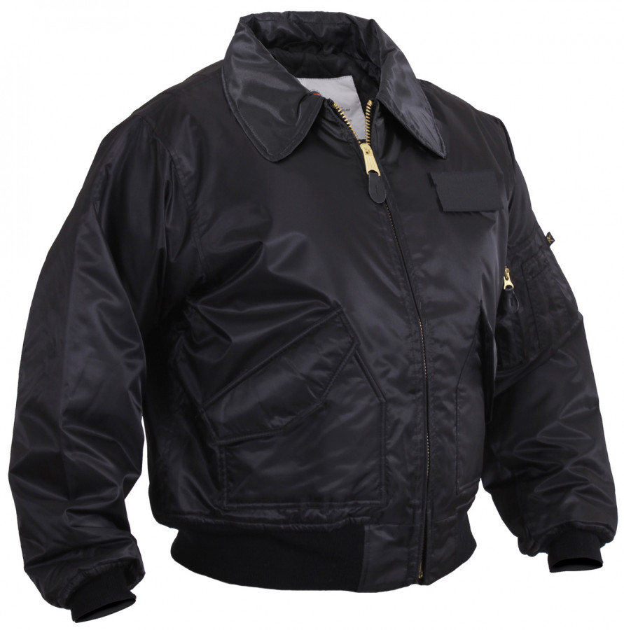 Черная летная куртка CWU-45P Flight Jacket Black 7522