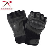 Rothco Fingerless Cut and Fire Resistant Carbon Hard Knuckle Gloves Black 28081