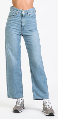 Женские прямые голубые джинсы с высокой посадкой Levi's High Waisted Straight Jeans In A Pinch Blue A00920009, фото