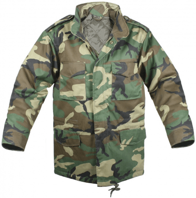 Куртка с утепляющей подстежкой лесной камуфляж Rothco M-65 Field Jacket Woodland Camo 7991, фото