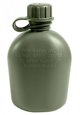 Фляга американская пластиковая оливковая H.T.P.™ 1-Quart Plastic Canteen w/ Strap Olive Drab 605, фото