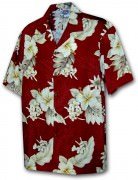 Men's Hawaiian Shirts Allover Prints 410-3162 Red