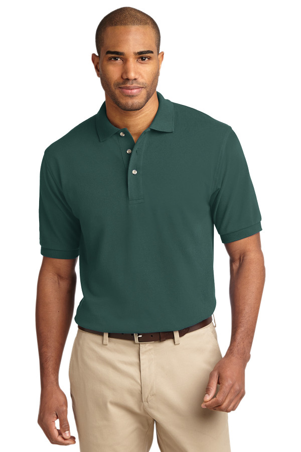 Port Authority Men s Pique Knit Polo Dark Green