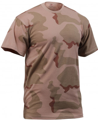 Футболка трехцветный пустынный камуфляж Rothco T-Shirt Tri-Color Desert Camouflage 8767, фото