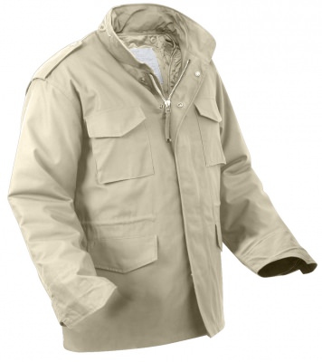 Куртка полевая песочная с утепляющей подстежкой Rothco M-65 Field Jacket Khaki 8254, фото