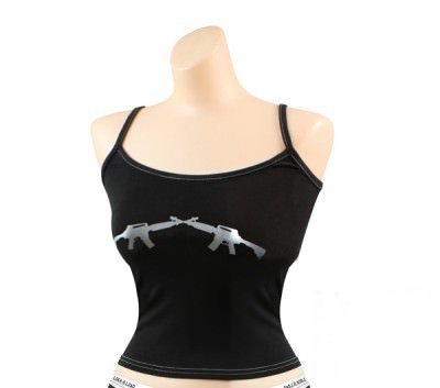 Майка Rothco Women's Tank Top - Black w/ "Crossed Rifles" - 4985, фото