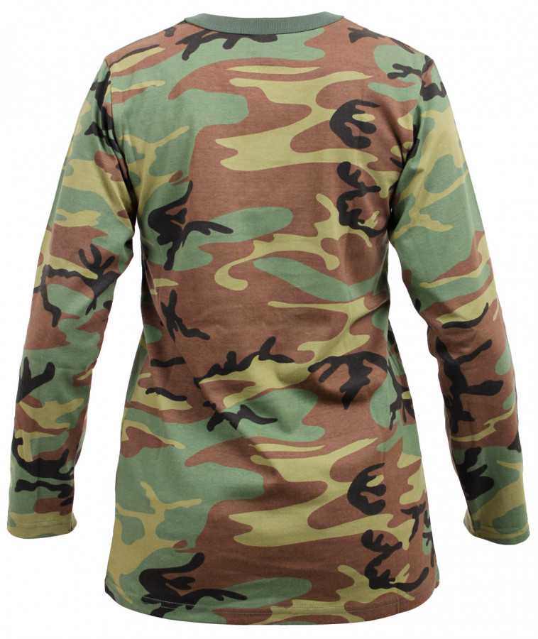 Long Sleeve T-Shirt Woodland Camo 3678